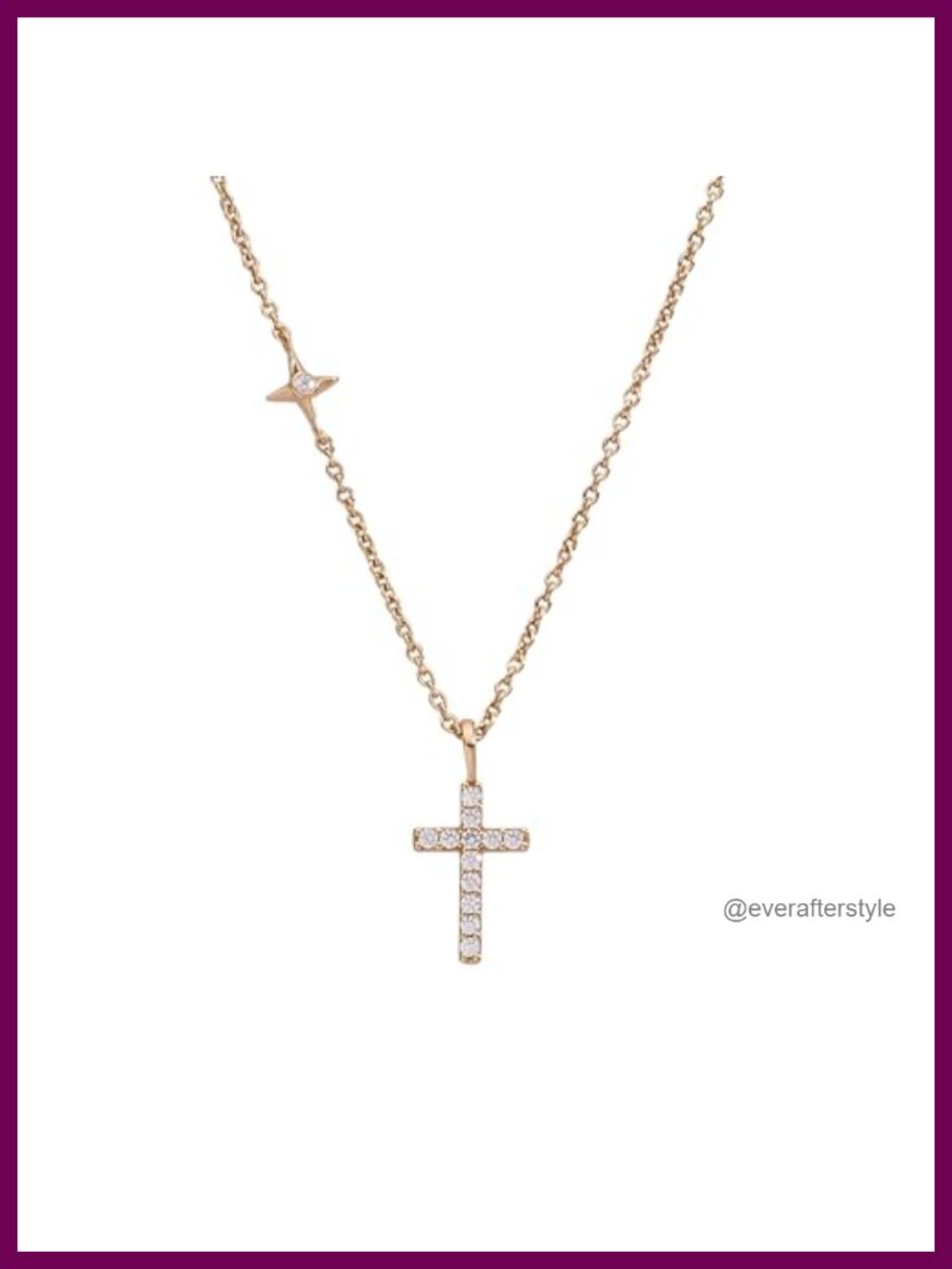 14k gold sterling silver delicate pave cross pendant necklace for women with